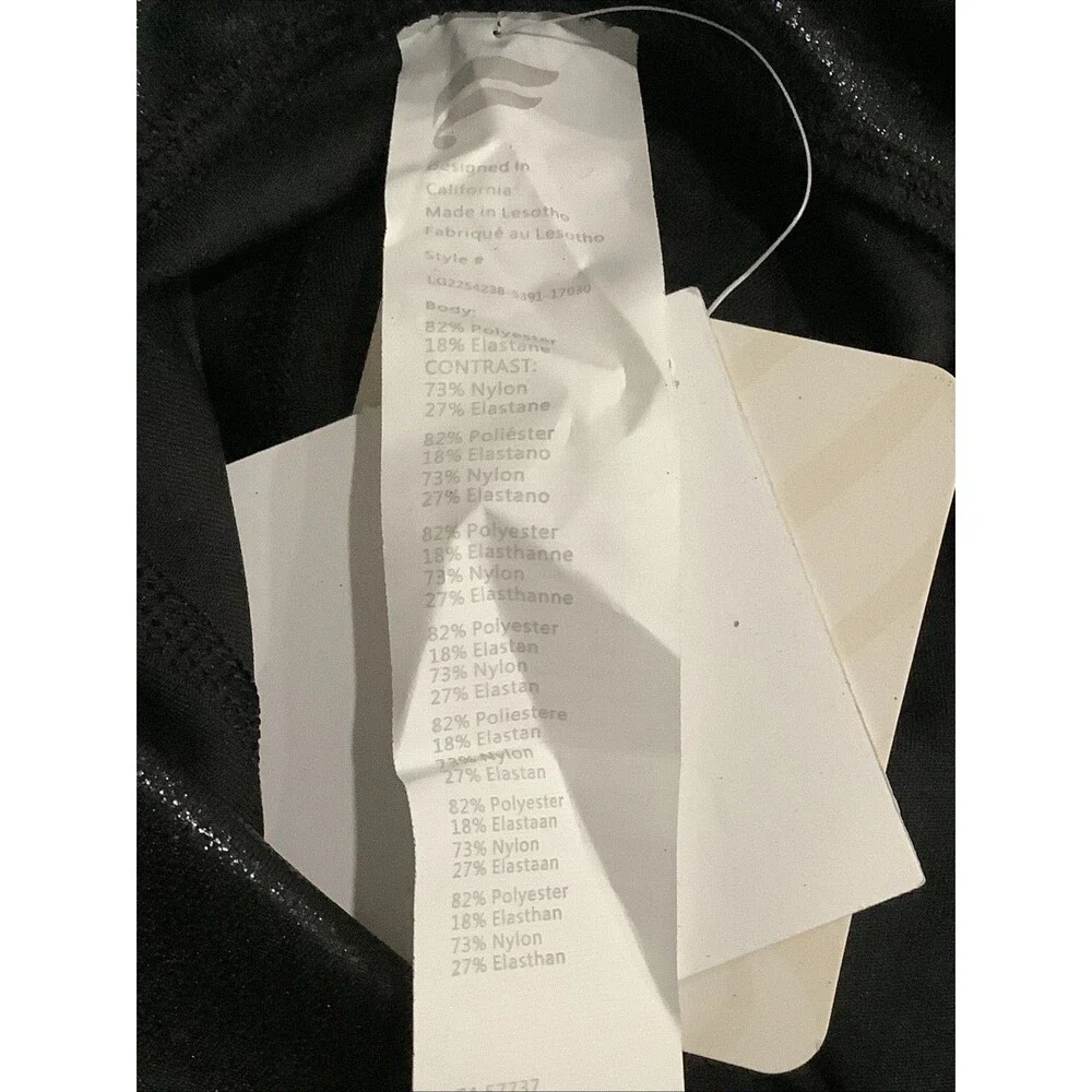 FABLETICS High-Waisted Foil BLACK Leggings SZ S NWT - Picture 6 of 10